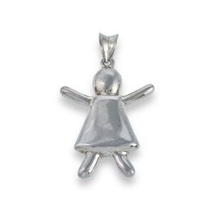 Vintage Sterling Silver 925 Girl Child Hug Arms Out Pendant